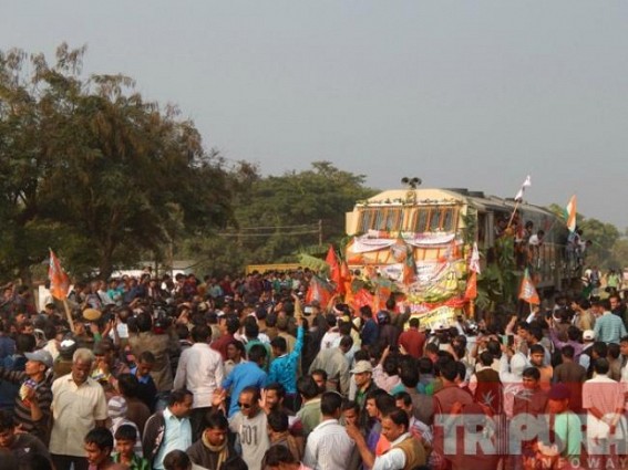 Railway engine chugged in the Badarpur- Agartala BG railway track Railway engine chugged in the Badarpur- Agartala BG railway track